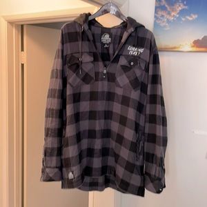 Lurking Class half zip flannel
